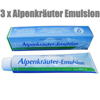 3er Pack Lloyd Alpenkräuter Emulsion 200ml - ORIGINAL !